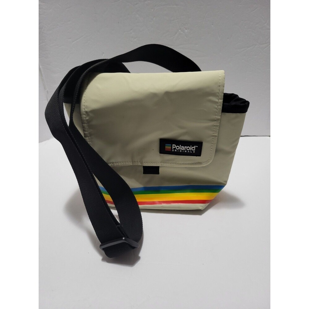 Polaroid Camera Case Box Bag Original Toggle Drawstring Nylon Off White